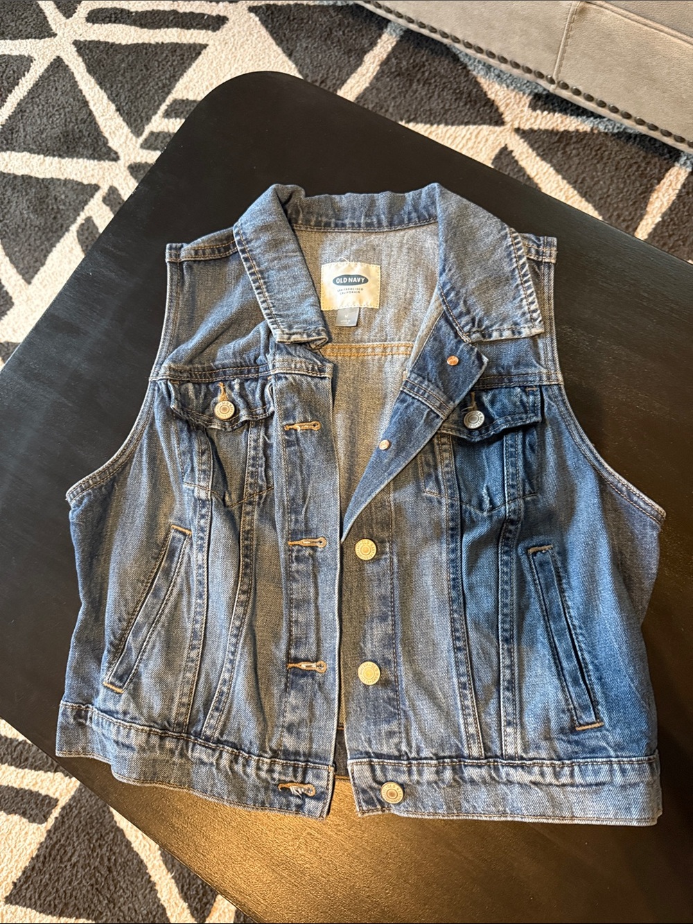 Old Navy Medium Blue Denim Vest